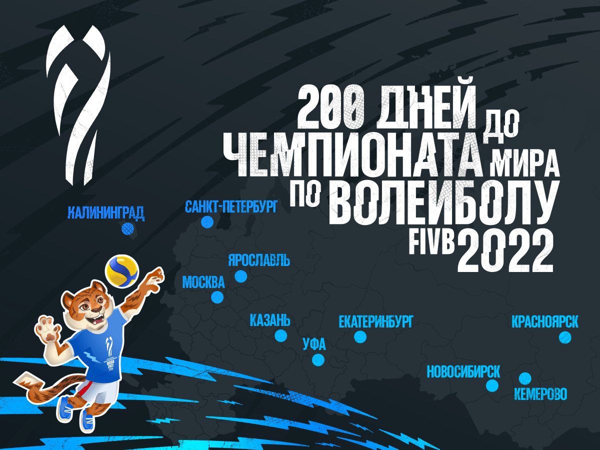 Ровно 200 дней до Чемпионата Мира по волейболу в России